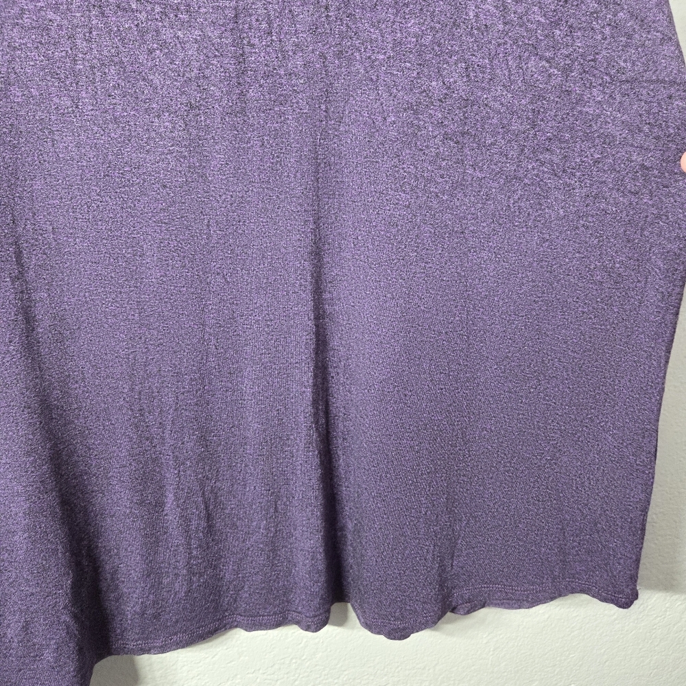 LOGO By Lori Goldstein Purple Tunic Tank Top Plus Size 2X Sleeveless Crew Neck - Picture 6 of 15